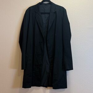 Immaculate Vintage Alessandro Dell’Acqua Black Men's Cotton Overcoat Classic 48